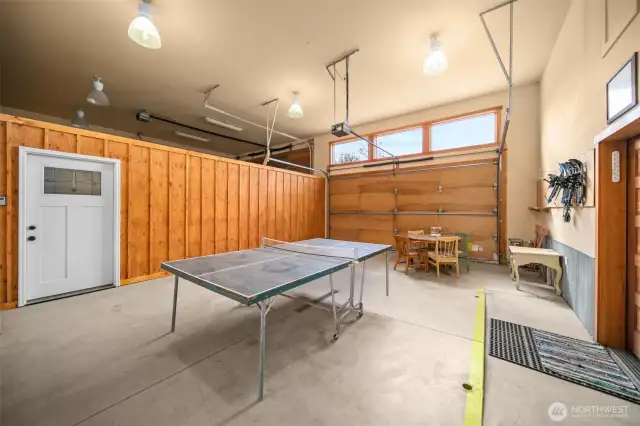 Separated area in the garage for owner's belongings