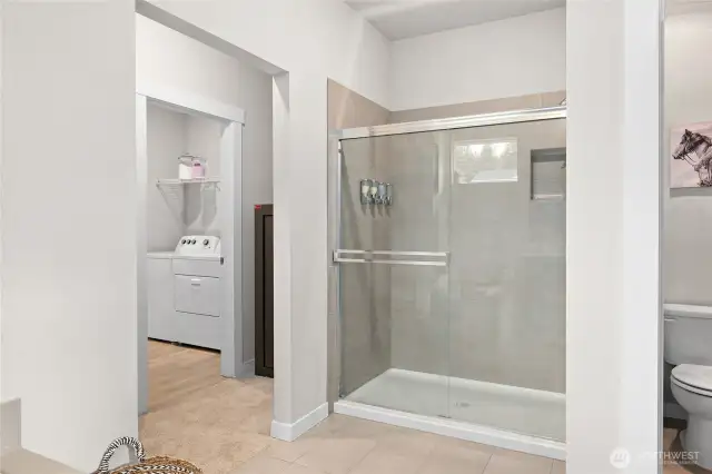 Walk-in shower.