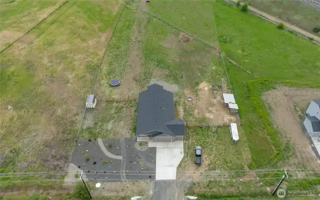 Aerial view of the home.