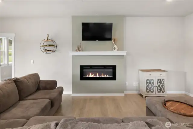 Fireplace is a great centerpiece in the great room.
