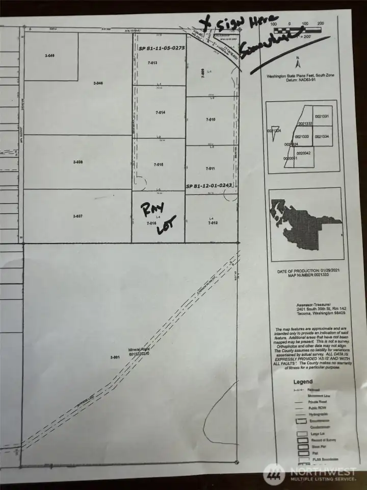 Pierce County Assessor   plot access lot #4