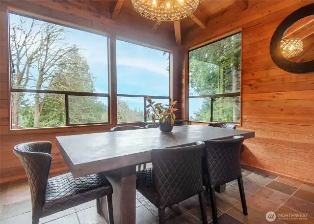 Dining with a view.