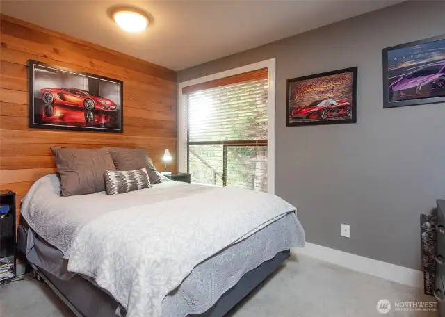 One of two bedrooms on the main floor.