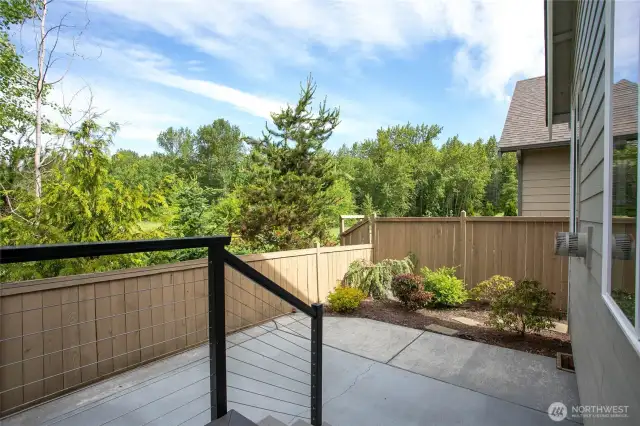 Low maintenance back back patio