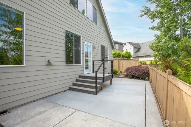Low maintenance back back patio