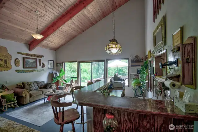 Wet bar and entertaining space