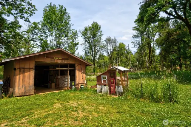 Critter Barn and goat pen