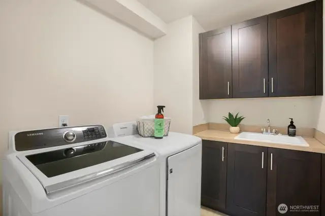 laundry room with sink