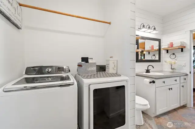 Laundry located in Upstairs Bathroom.