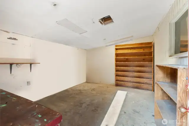 Bonus room off the detached garage, could be gym or office