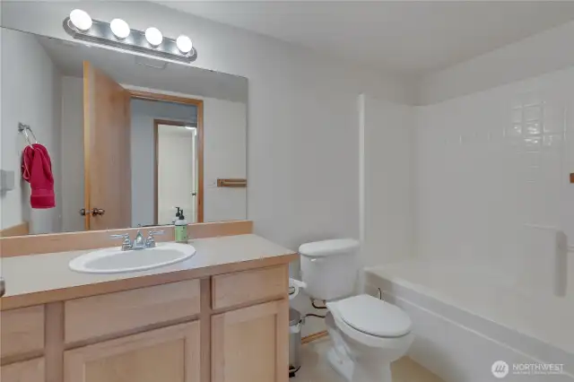 Full bath on lower floor
