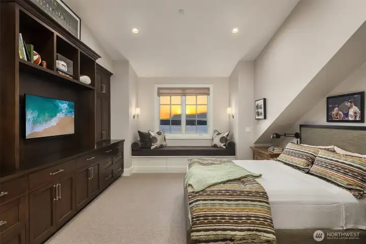 One of three ensuite bedrooms located upstairs.  All bedrooms upstairs are spacious and ensuite.