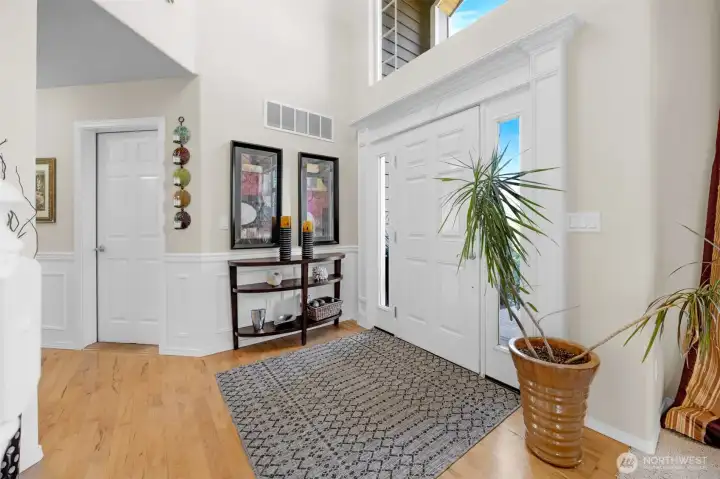 Front entrance with high ceilings and tons of natural light