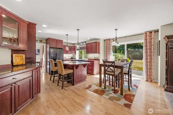 Entering into kitchen with tons of storage