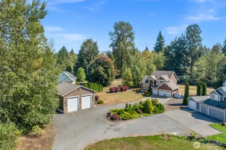 Aerial view of the property