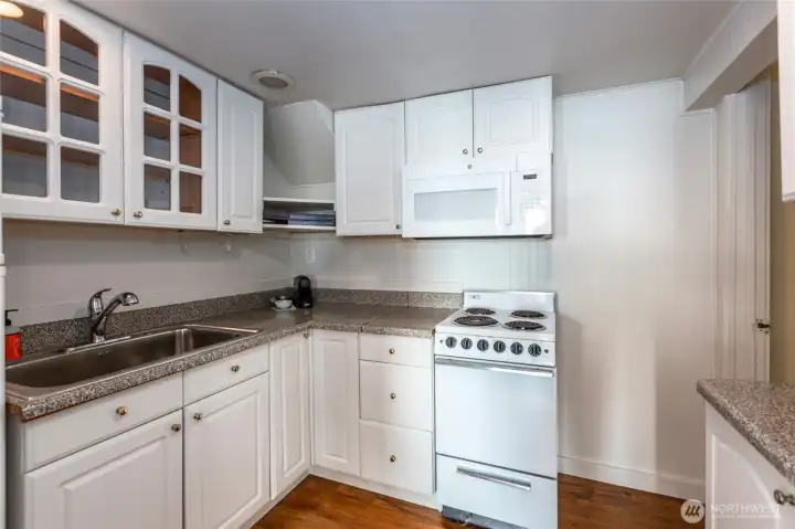 Kitchen on lower level.