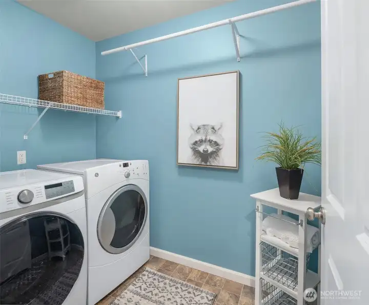 Convenient upper-level laundry room.
