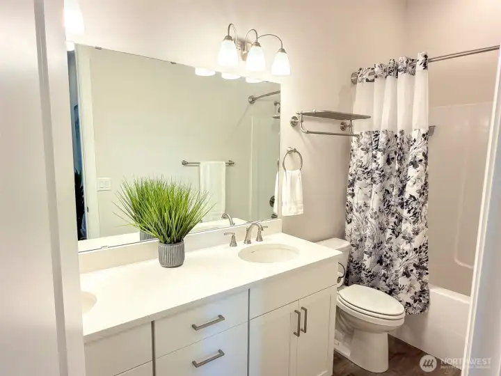 Second bathroom is a full bathroom.