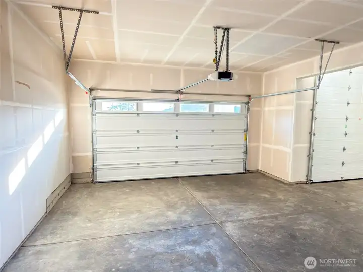 Garage space for two cars plus RV space.