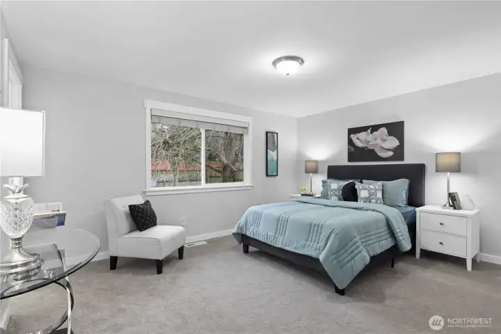 Primary bedroom is down the hall - spacious, for sure