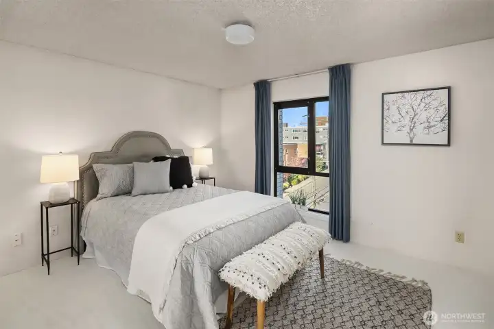 Spacious primary bedroom