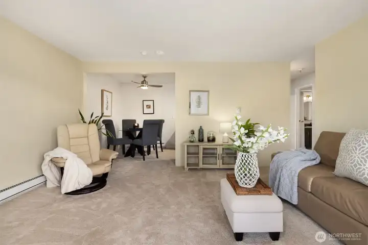 Living room to Dining area