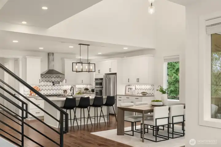 Kitchen and dining area