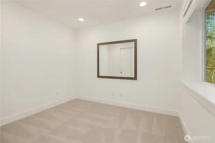 Daylight basement bedroom