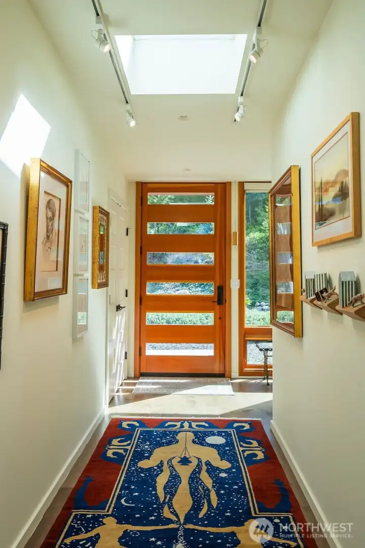 The gallery hall, looking toward the front door and foyer.
