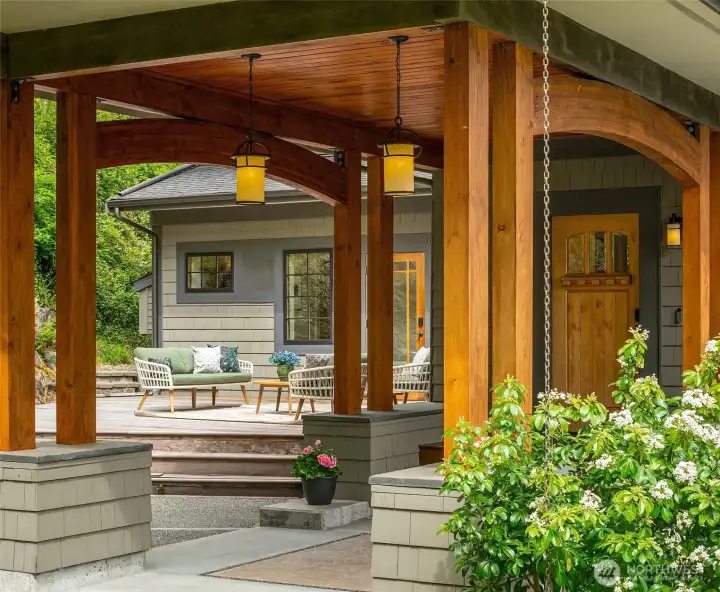 The thoughtfully crafted entrance is a stunner!