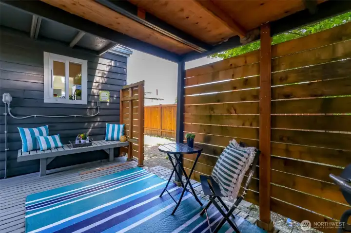 Step out to your private oasis!