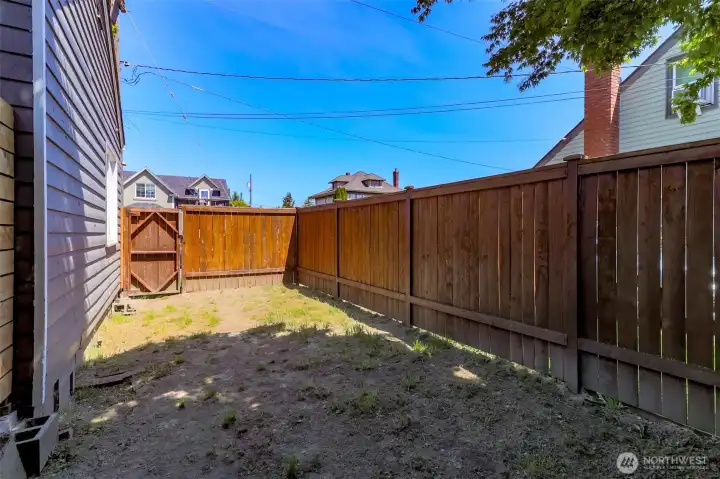 Side yard, too!