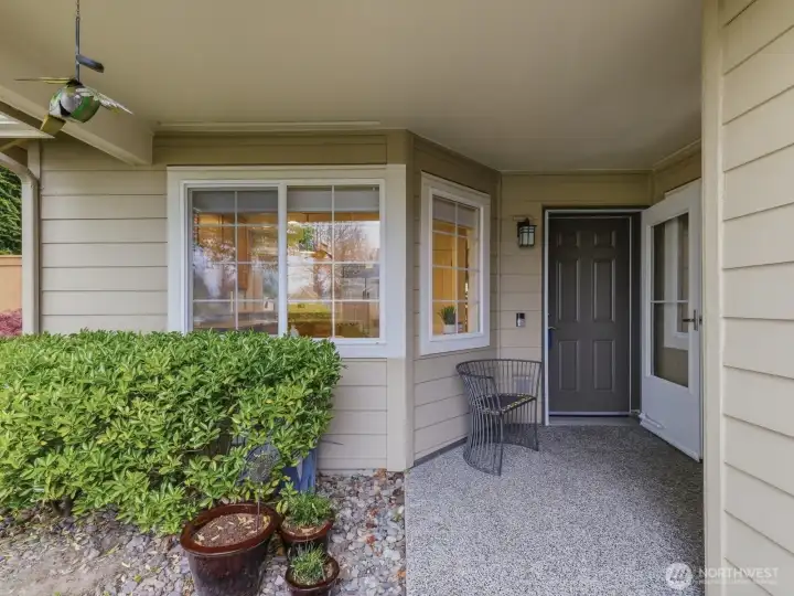 Front door - windows straight ahead to open style kitchen