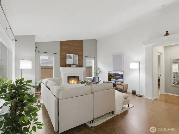 Plenty of room for large furntiure- main bedroom to right