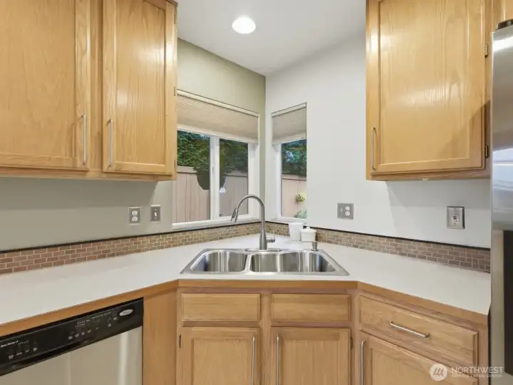 Kitchen view to patio