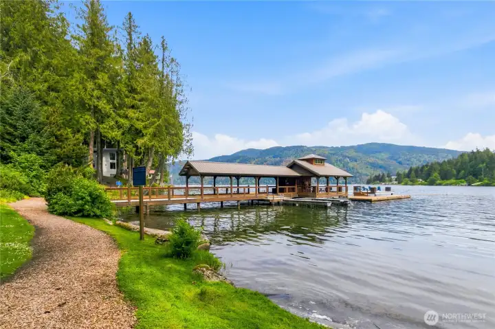 Community dock is perfect for gatherings and refueling your boat Community dock is perfect for gatherings and refueling your boat