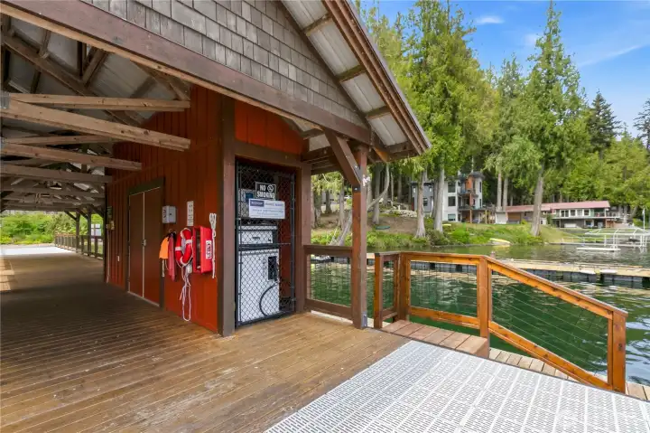 The community's private fueling station offers the only fuel on Lake Whatcom The community's private fueling station offers the only fuel on Lake Whatcom
