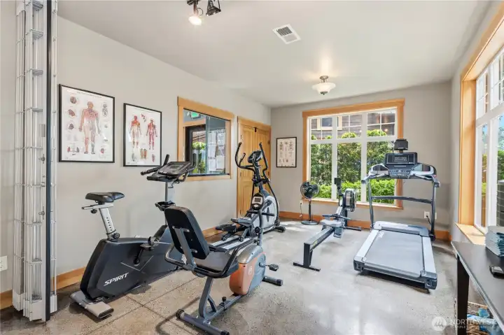 On-site fitness room provides convenient space for workouts and wellness just steps from the waterfront. On-site fitness room provides convenient space for workouts and wellness just steps from the waterfront.