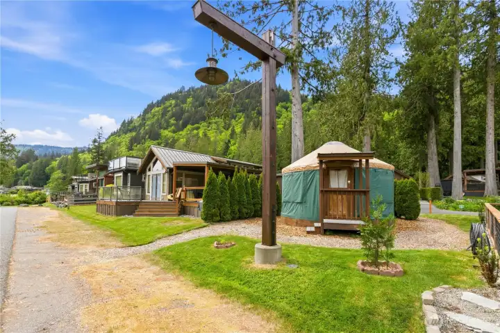Yurts are available to rent for visiting guests and create a peaceful waterfront atmosphere tucked along the shores of Lake Whatcom. Yurts are available to rent for visiting guests and create a peaceful waterfront atmosphere tucked along the shores of Lake Whatcom.