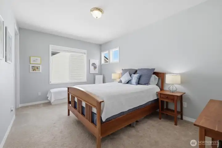 Upstairs bedroom with walk-in closet.