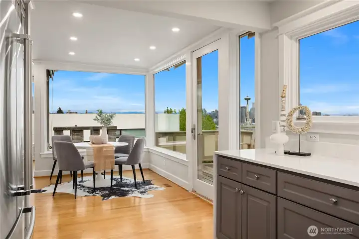 Open layout maximizes views throughout the condo Open layout maximizes views throughout the condo