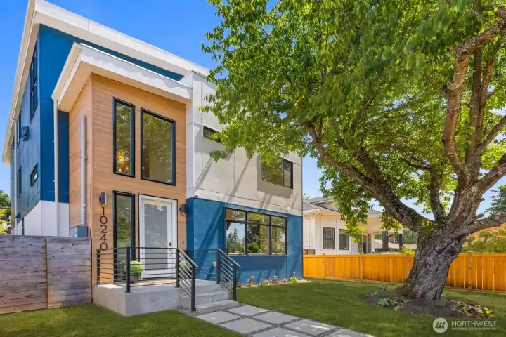 Modern Arbor Heights home built in 2022 with a fully fenced yard and mature shade tree. Modern Arbor Heights home built in 2022 with a fully fenced yard and mature shade tree.