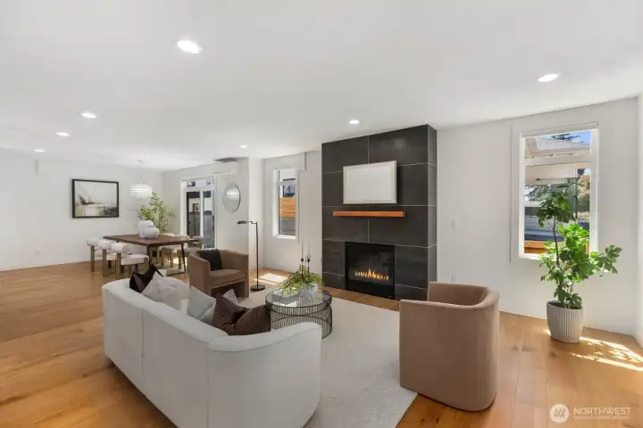 Open living and dining areas designed for everyday living and entertaining. Open living and dining areas designed for everyday living and entertaining.