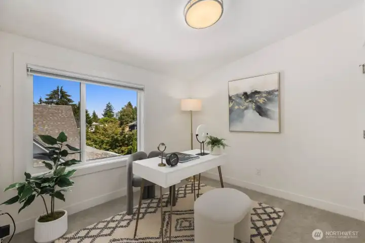 Third-floor bedroom offers flexibility for guests, work, or hobbies. Third-floor bedroom offers flexibility for guests, work, or hobbies.