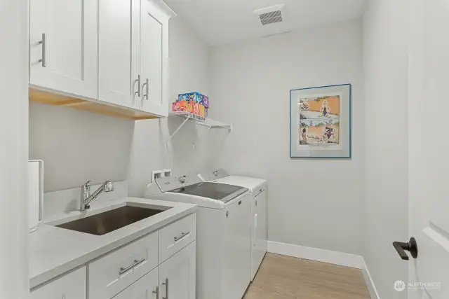 Utility room with sink.