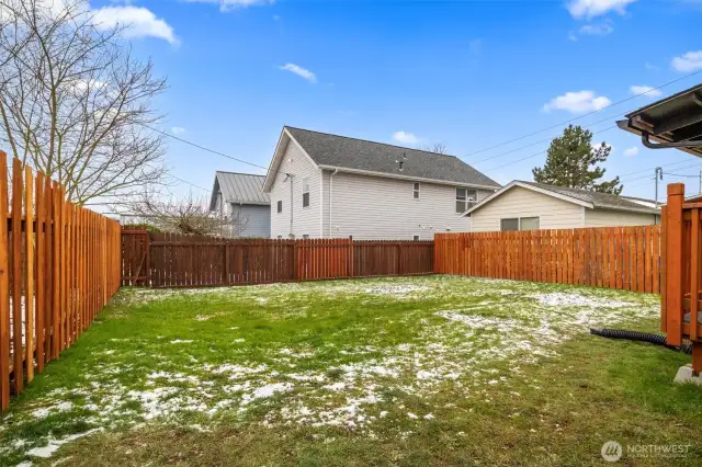 Huge fully fenced backyard. This lot is zoned for additional dwellings.