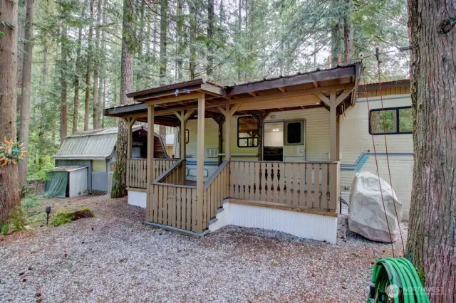 Complete with a covered porch