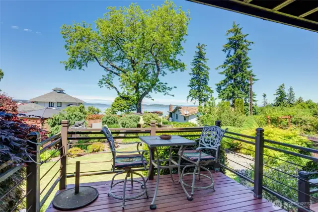 Seating area off the deck to enjoy the beautiful days!  Must see views in person!