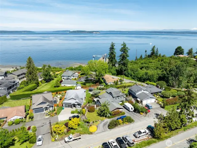 Aerial View facing North. Views of Puget Sound & Mt. Baker