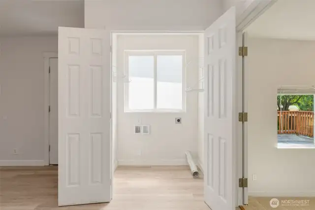 Convenient main floor laundry area.